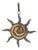 Antique-Inspired Spiral Sun Diamond Pendant in Sterling Silver For Sale