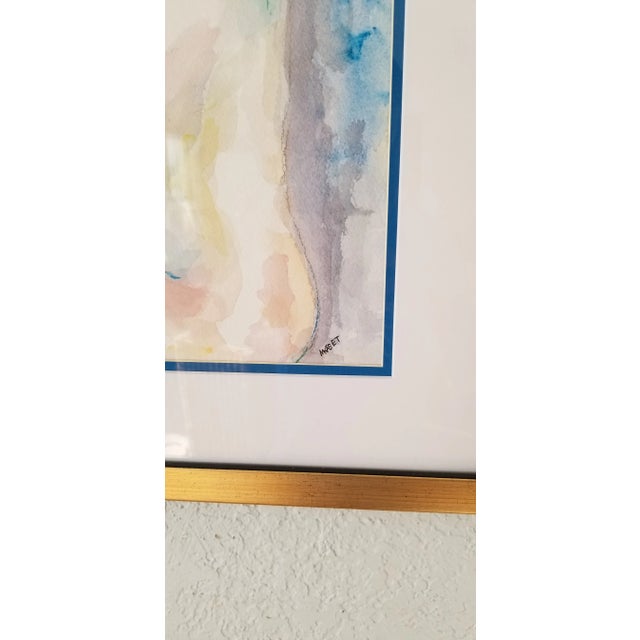 Paint Marcia Walpert " Women Meditating " Figurative Watercolor Painting For Sale - Image 7 of 13