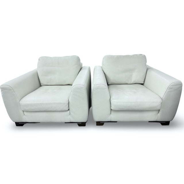 Roche Bobois Leather Sofa and Club Chairs Set. France 1990’s For Sale - Image 11 of 12