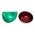Set of Two Mid-Century Reed and Barton "Color Clad" Green and Ruby Red Silver-Plated Bowls For Sale