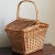 Mid-20th Century Wicker Picnic Basket For Sale - Image 11 of 12