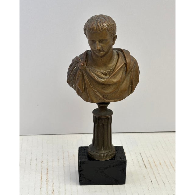 Antique Bronze Bust of the Roman Emperor Tiberius For Sale - Image 11 of 11
