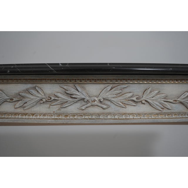 Pair Italian Made French Louis XVI Marble Top Console Tables For Sale - Image 10 of 17
