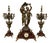 Mantelpiece Set with Clock and Candleholders, Set of 3 For Sale