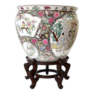 Planter Fishbowl Goldfish Gold Fish Bowl & Stand For Sale