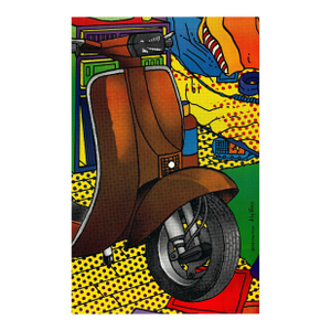 Arly Jones - Vespa Scooter Vintage Fine Art Print Chromolithography Poster Y2k 2000s