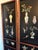 Late 19th Century Chinese Lacquered Wood Folding Floor Screen with Gemstone Inlays For Sale - Image 5 of 18
