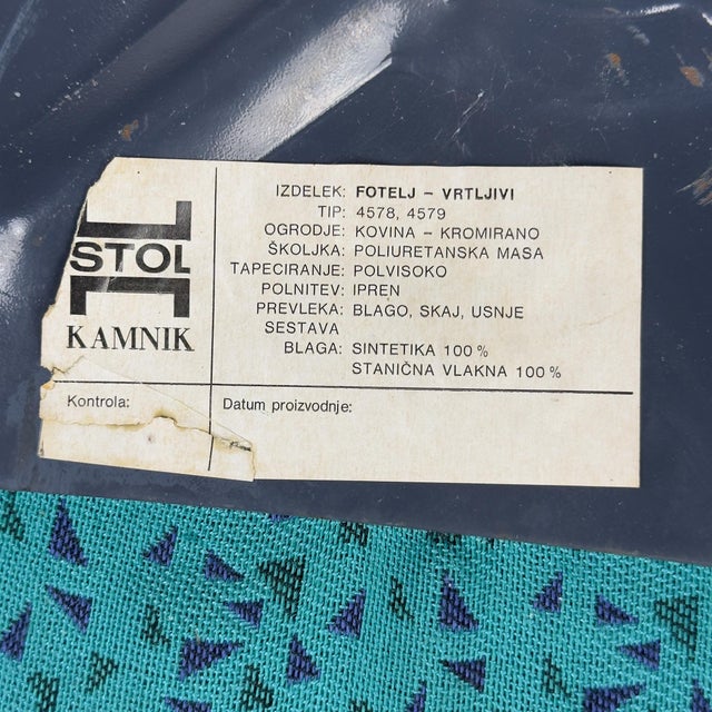 Mid-Century Modern Stol Kamnik Swivel Chair, Yugoslavia, 1970s For Sale - Image 17 of 18