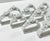 Victorian Vintage German White Porcelain Rose Napkin Rings, Set of 13 – Ak Kaiser For Sale - Image 3 of 11