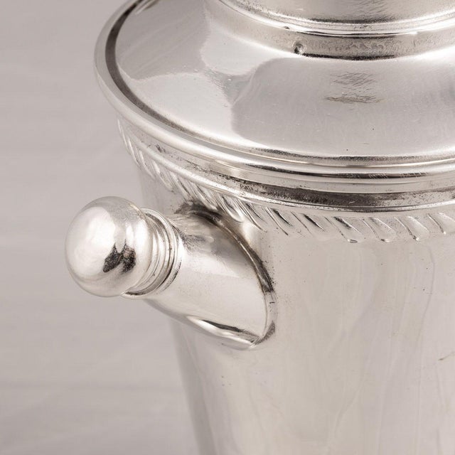 American Silver-Plated Recipe Cocktail Shaker, 1930s For Sale - Image 3 of 10