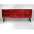 Four-Door Sideboard in Red Parchment, 1980s For Sale - Image 7 of 10