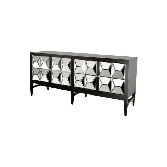 2010s Contemporary Wooden & Glass Spike Sideboard For Sale - Image 5 of 6