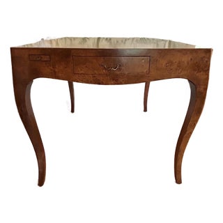 Mid 20th Century Oyster Burl Olive Wood Game Table For Sale