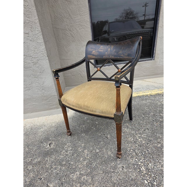 English Regency Style Chinoiserie Decorated Chair For Sale - Image 13 of 13