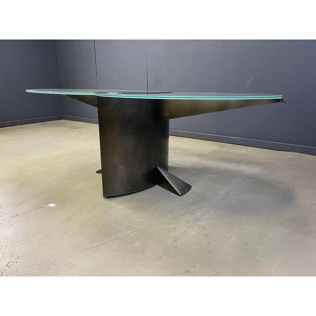 Black Postmodern Dining Table from Belgochrom, 1980s For Sale - Image 8 of 13