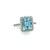 Traditional Natural Topaz Diamond Ring 6.5 14k W Gold 5.1 TCW Certified For Sale - Image 3 of 7