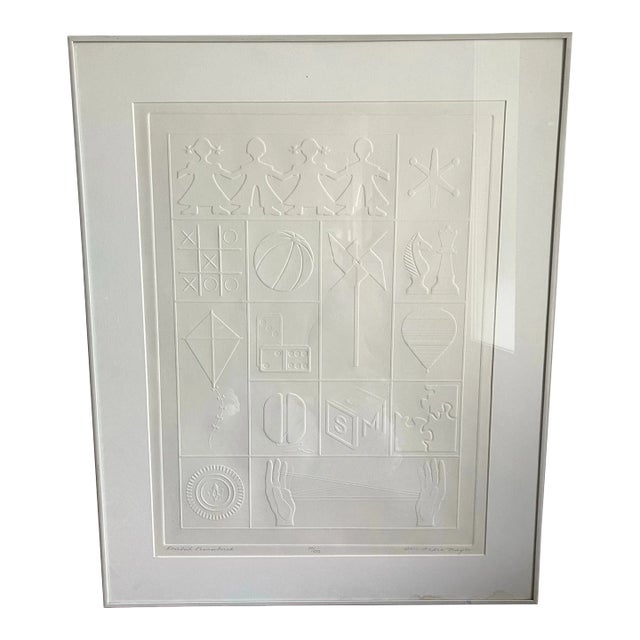 Intaglio by Sondra Mayer 1977 Framed For Sale