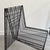 Metal Vintage Graphic Metal Chair, 1990s For Sale - Image 7 of 9