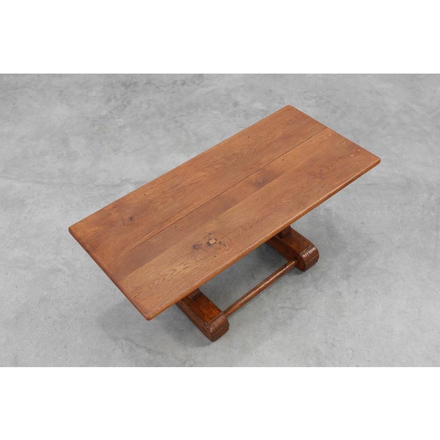 Brown Antique 17th Century Oak Monastery Coffee Table, France For Sale - Image 8 of 13