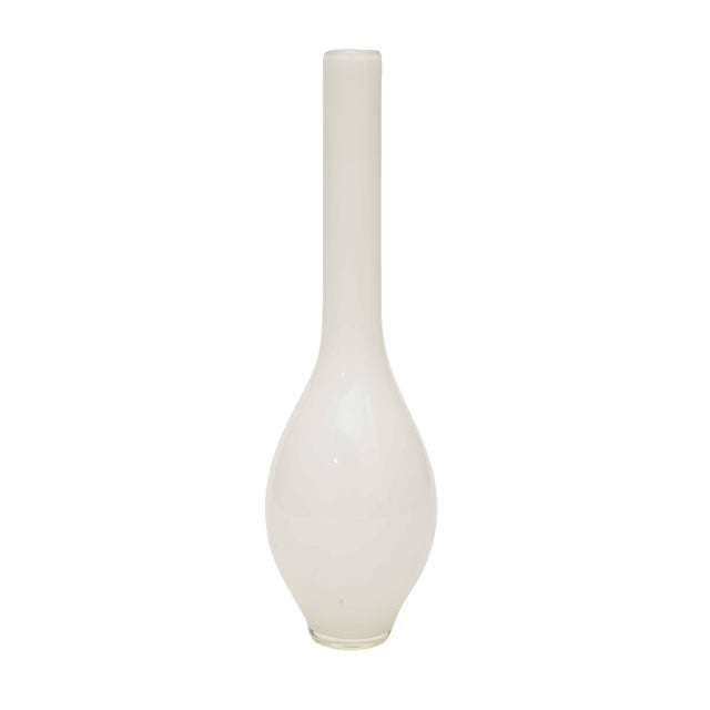 White Glass Bud Vase Chairish