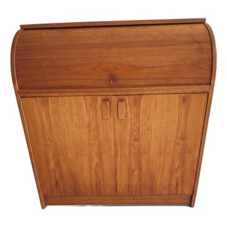 1960s Teak Rolltop Desk Smi For Sale