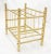 Brass Solid Brass Tube Vintage Mid Century Modern Caddy Magazine Rack Ball Finial For Sale - Image 8 of 12