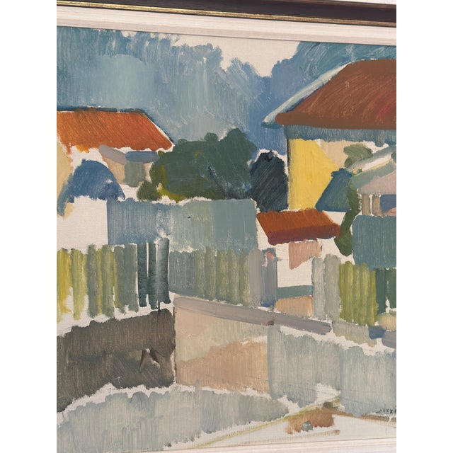 Alex Öberg, Moving Geometry, 1970s, Oil on Canvas, Framed For Sale - Image 11 of 14