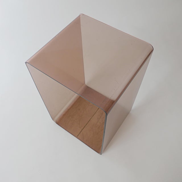 Vintage Acrylic Glass Side Table by Michel Dumas, 1970s For Sale - Image 13 of 18