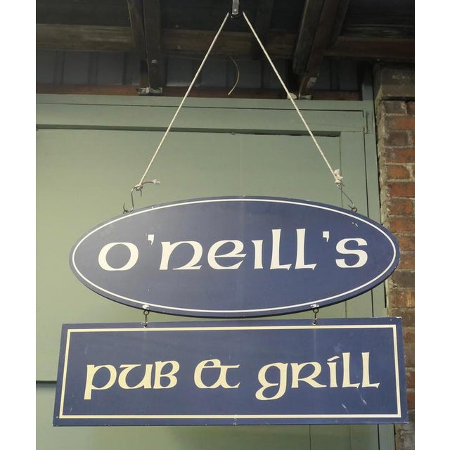 Irish Double-Sided Hanging Oneil's Oneil's Pub & Grill Sign, 1970s For Sale - Image 4 of 8