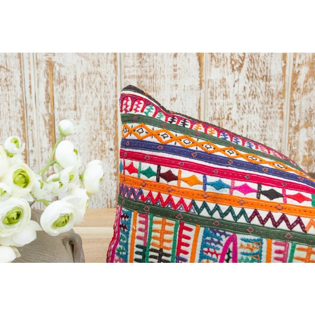 Early 21st Century Soe Antique Tribal Grain Sack Pillow For Sale - Image 5 of 10