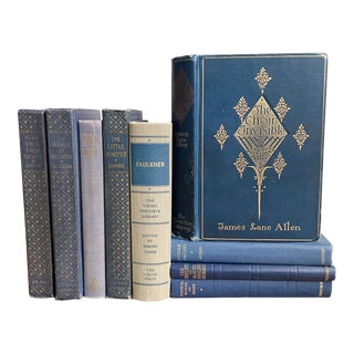 Vintage Mid 20th Century Blue Books - Set of 9 For Sale