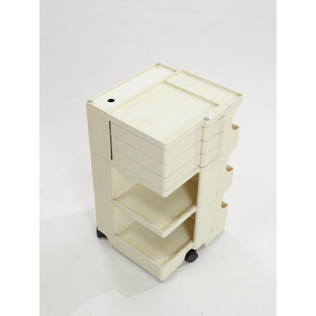 Beige Space Age Boby Storage Trolley in White by Joe Colombo, 1970s For Sale - Image 8 of 9