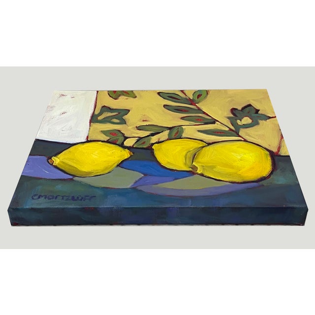 "Citrus and Sunshine" Contemporary Still Life With Lemons For Sale - Image 9 of 9
