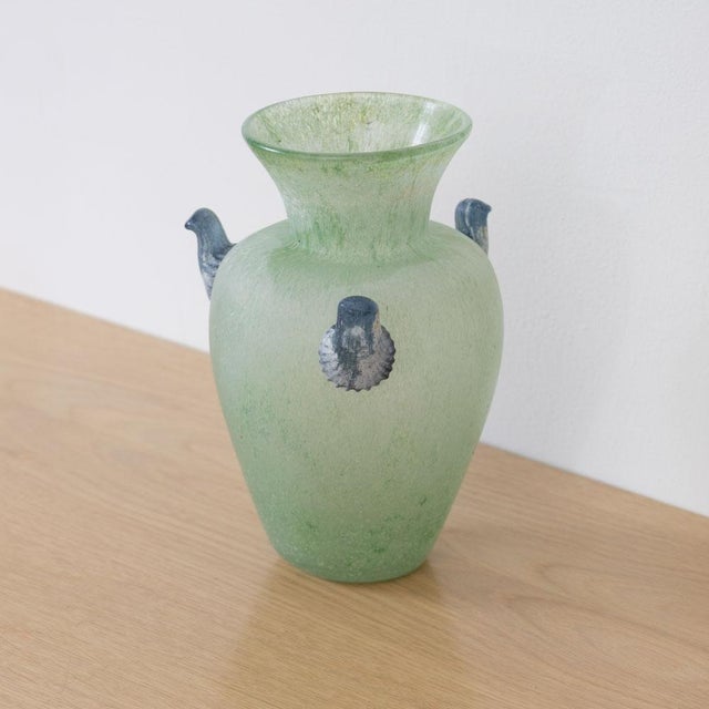 Green 1960s Italian Scavo Vase For Sale - Image 8 of 11