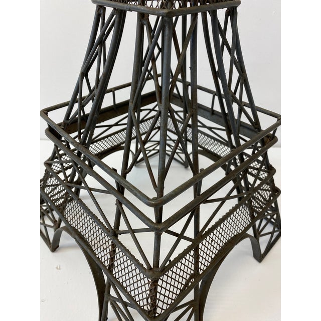 Vintage Wrought & Welded Iron Eiffel Tower Sculpture Mid 20th C. Chairish