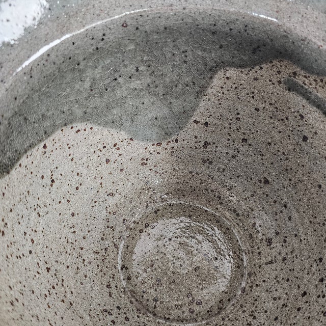 Joseph Hysong Studio Pottery Bowl California Modern Ceramic Organic Vessel 10.25" For Sale - Image 10 of 11