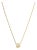 Bezel Set Diamond Pendant on 18k Yellow Gold Ball Chain Necklace For Sale