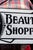 Antique D S P "Beauty Shoppe" Storefront Flange Sign For Sale - Image 4 of 9