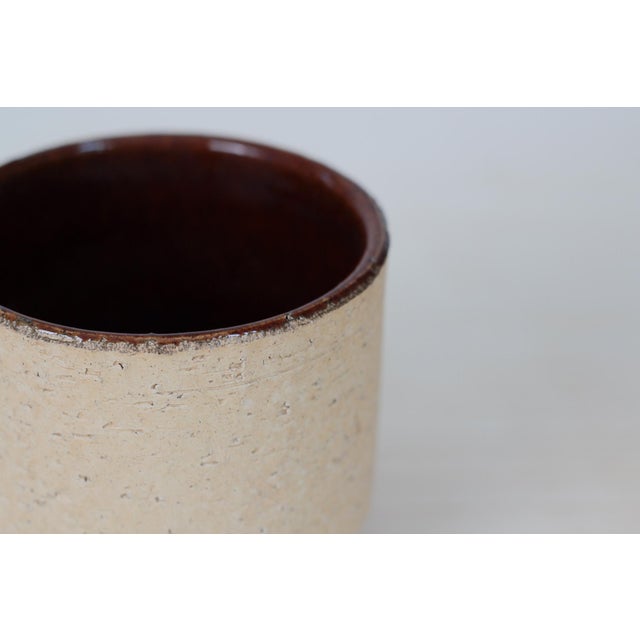 Mid-Century Modern West German Stoneware Pottery Planter For Sale - Image 4 of 10