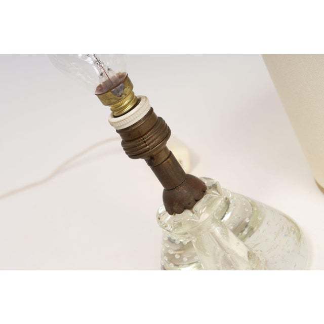 Vintage Diminutive Italian Blown Art Glass Boudoir Bedside Table Lamps - a Pair For Sale - Image 11 of 12