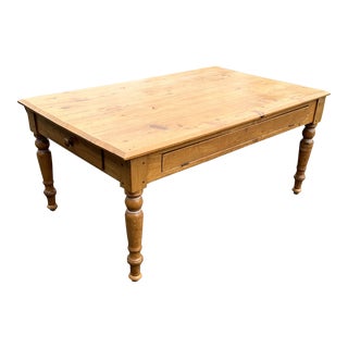 Antique Primitive Farm Harvest Dining Table For Sale
