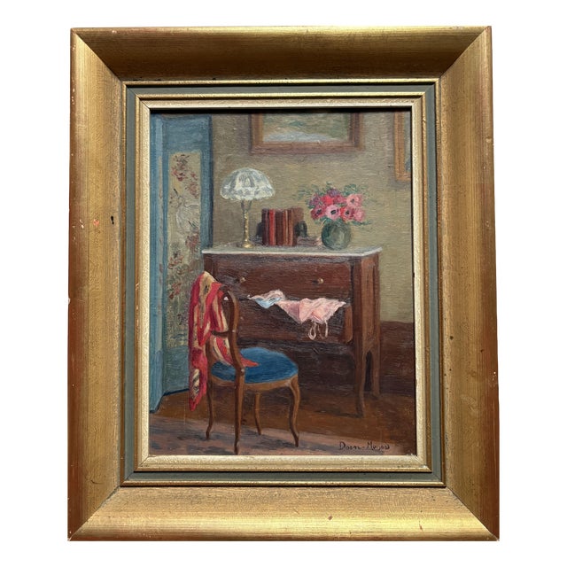 Marie Louise Doerr-Monod, Still Life with Desk, 1890s-1900s, Painting, Fram For Sale