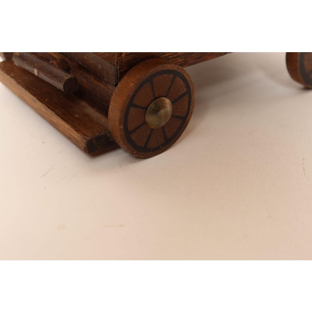 Vintage Western Set of Eight Horse Motif Coasters With Covered Wagon Carrier For Sale - Image 16 of 16