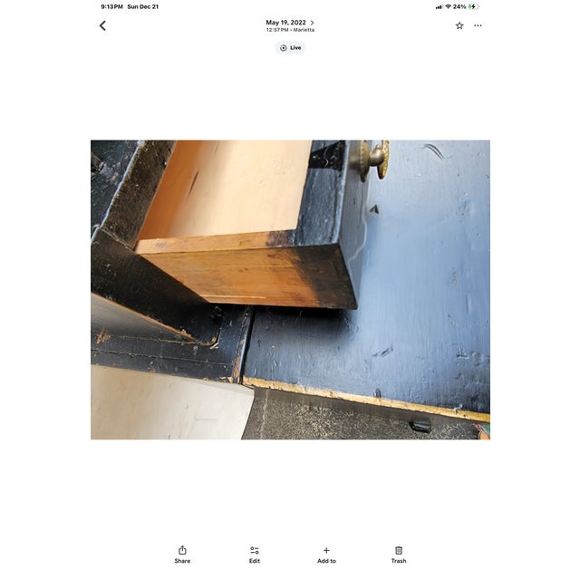 19th-C. American Federal Ebonized & Gilt Painted Drop Front Secretary Desk For Sale In Atlanta - Image 6 of 6