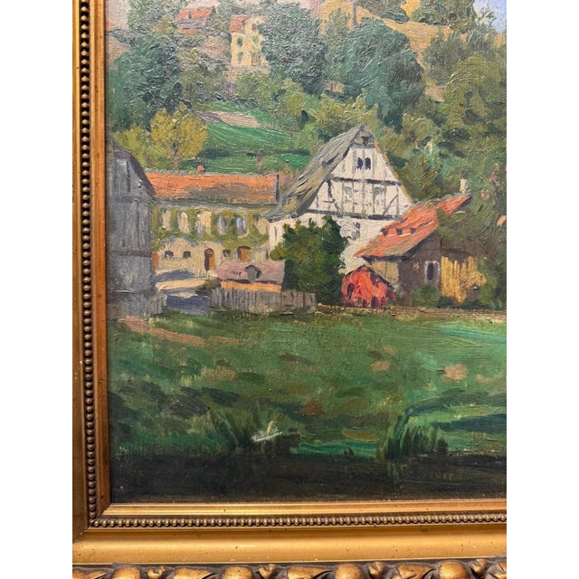 Friedrich Fennel, Landscape Composition, Oil Painting on Canvas, Framed For Sale - Image 11 of 13