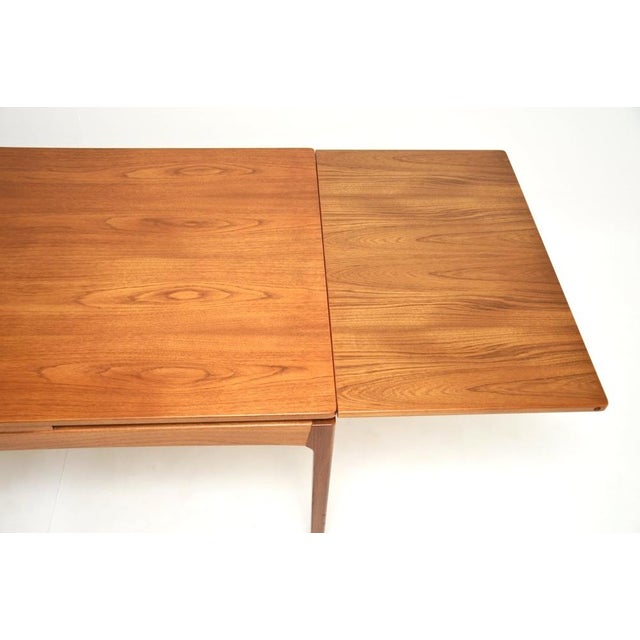 Wood Vintage Danish Extending Dining Table in Teak, 1960s For Sale - Image 7 of 10