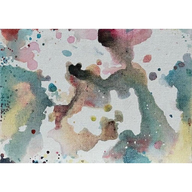 Off-white Angela Wakefield, Miniature Abstract Study on White Canvas by Contemporary British Artist, 2022 For Sale - Image 8 of 10