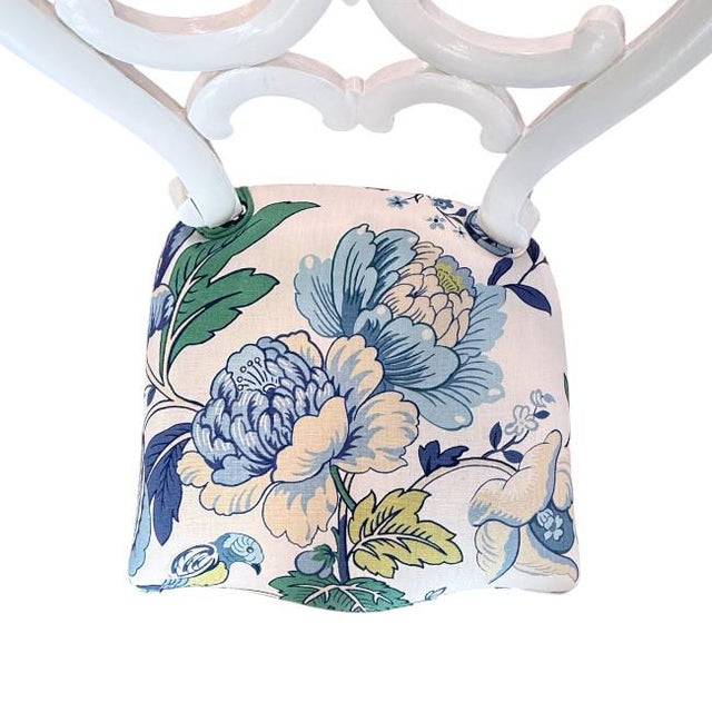 Antique Side Chair in Stroheim Fabric For Sale - Image 4 of 8