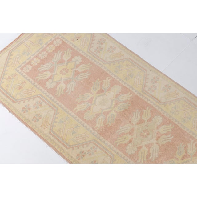 1950s 1950s Hand-Knotted Wool Runner for Hallway, Kitchen For Sale - Image 5 of 11