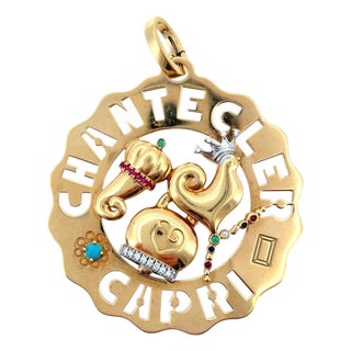 Chantecler Capri 18k Large Logo Rooster Charm For Sale